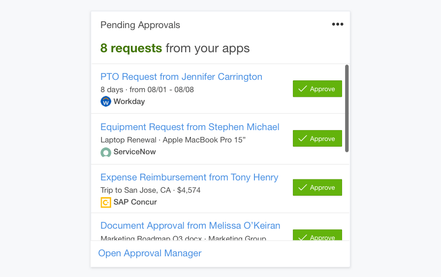 Approval workflows