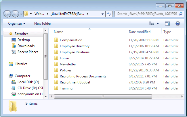 Intranet Content Management System with Windows Explorer Integration