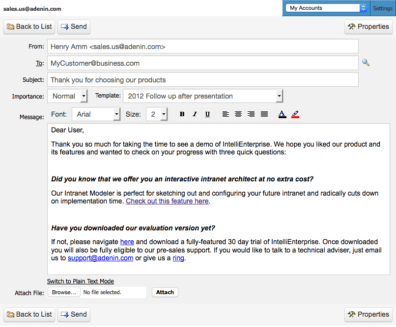 Webmail client