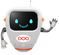 Happy waving robot