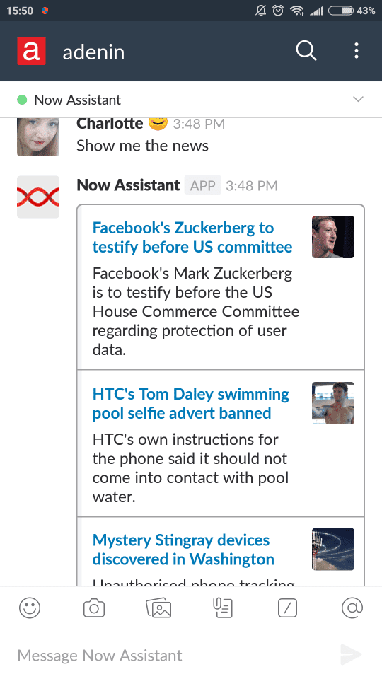 Access Digital Assistant via Slack, Microsoft Teams and other collaboration tools