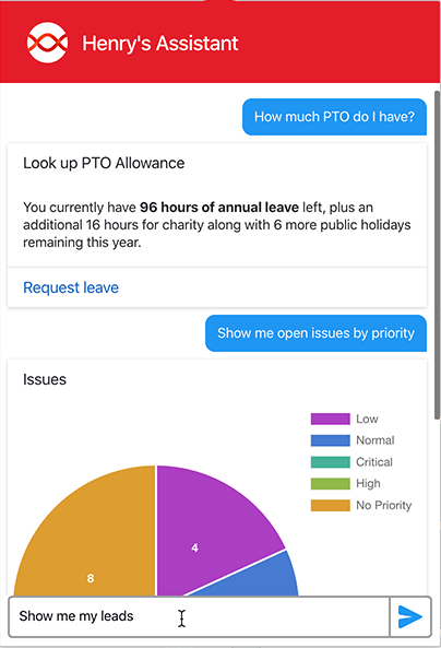 Speak to the Digital Assistant chatbot from inside your intranet