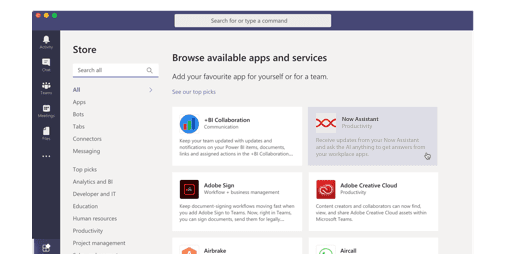 Get the Digital Assistant app for Microsoft Teams