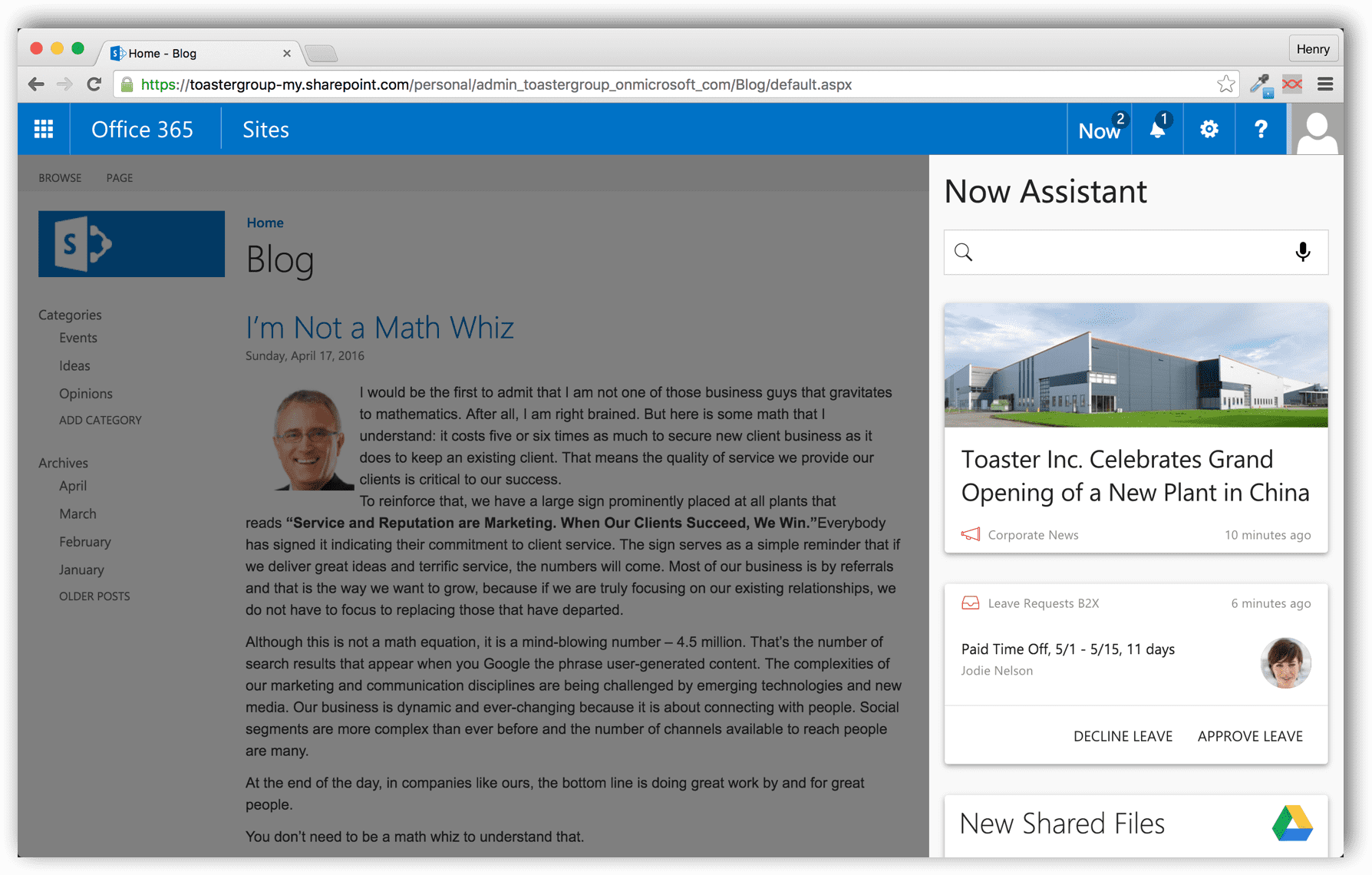 Optional Sidebar view of all Assistant Cards