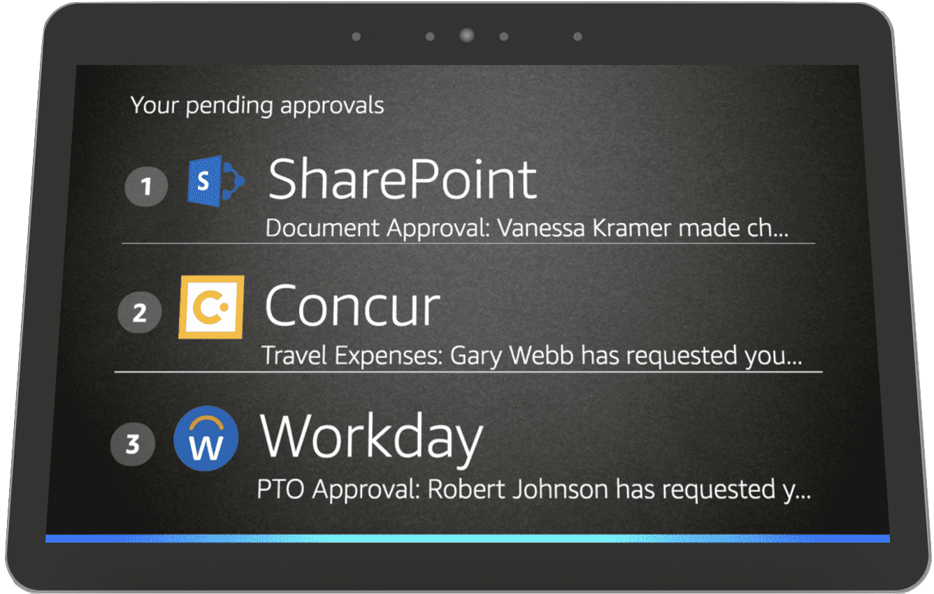Manage approvals and workflows with the Echo Show