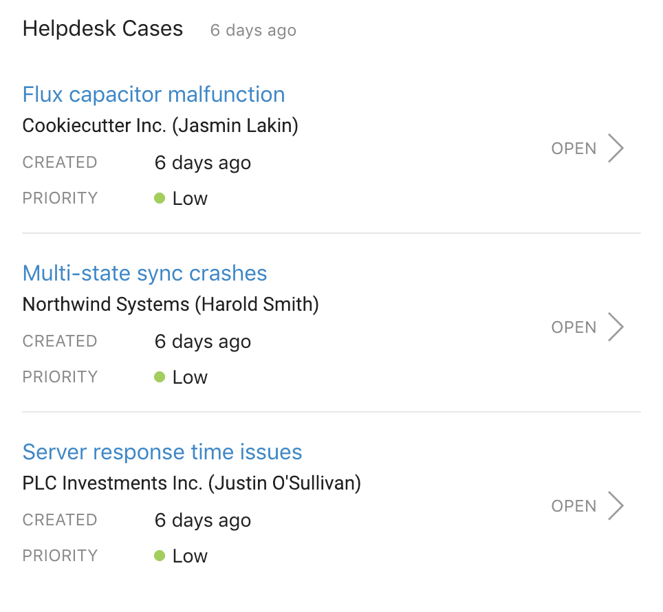 Helpdesk Cases