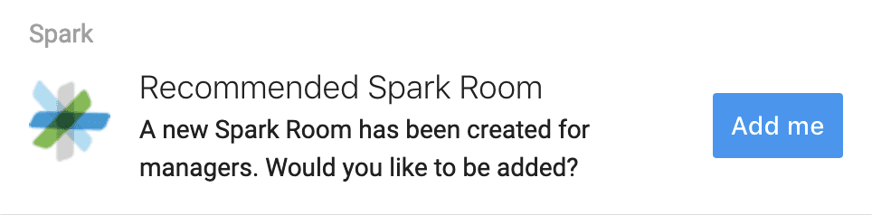 AI recommended Spark room