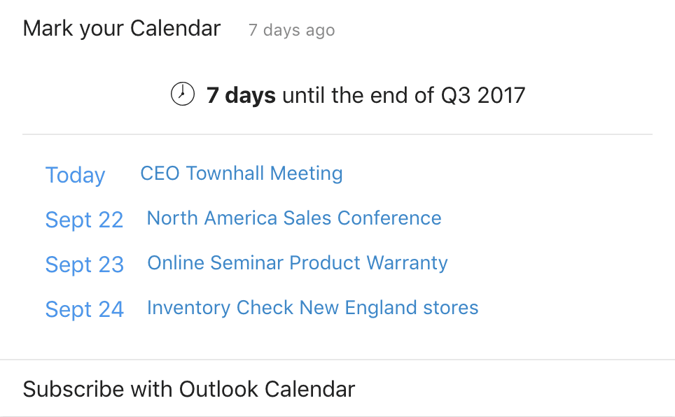 Mark Your Calendar