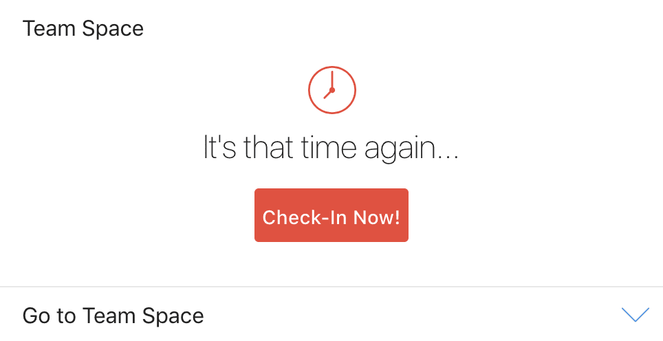 Team Space Check-in