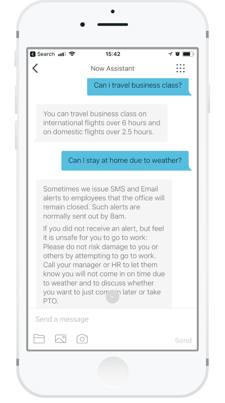 Digital Assistant bot on the smartphone