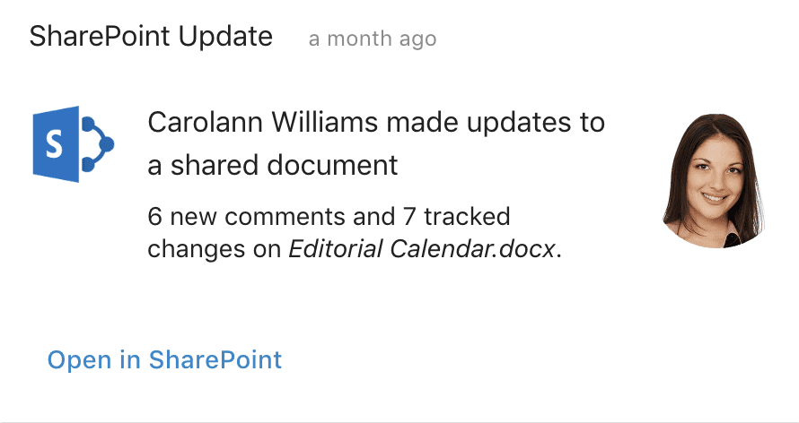 SharePoint file update
