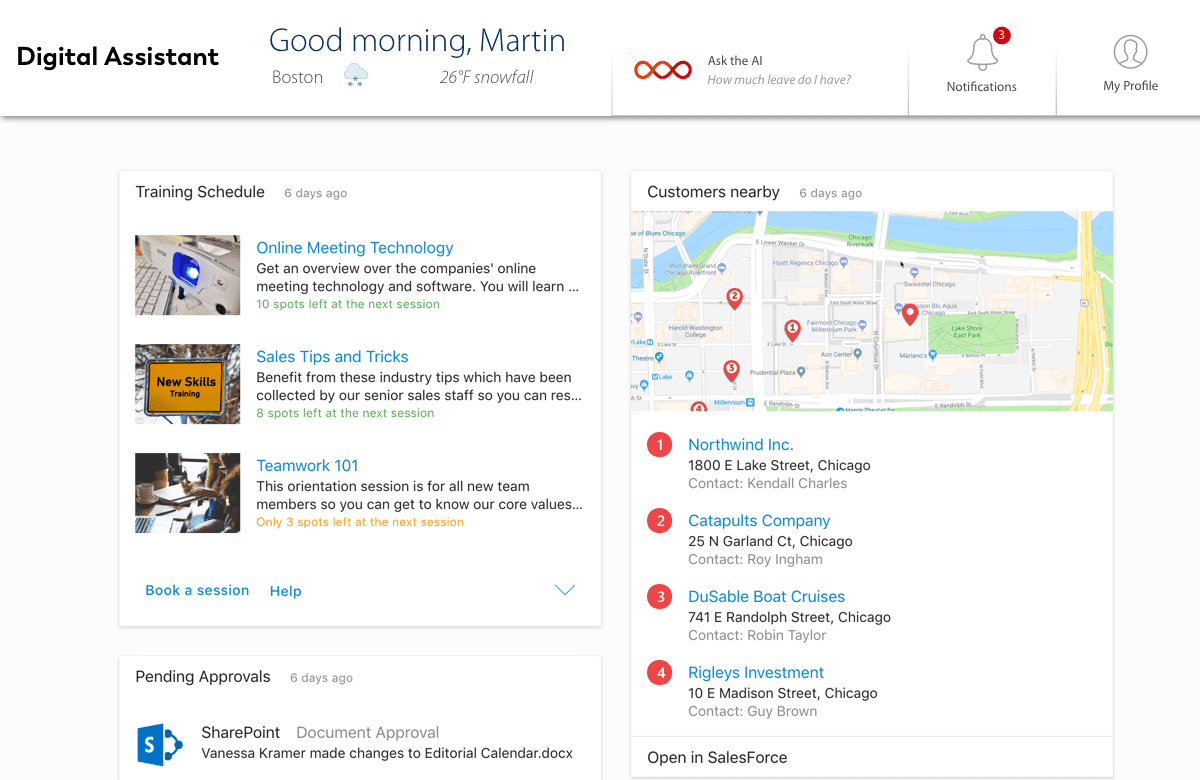 adenin Digital Assistant with Assistant Card UI