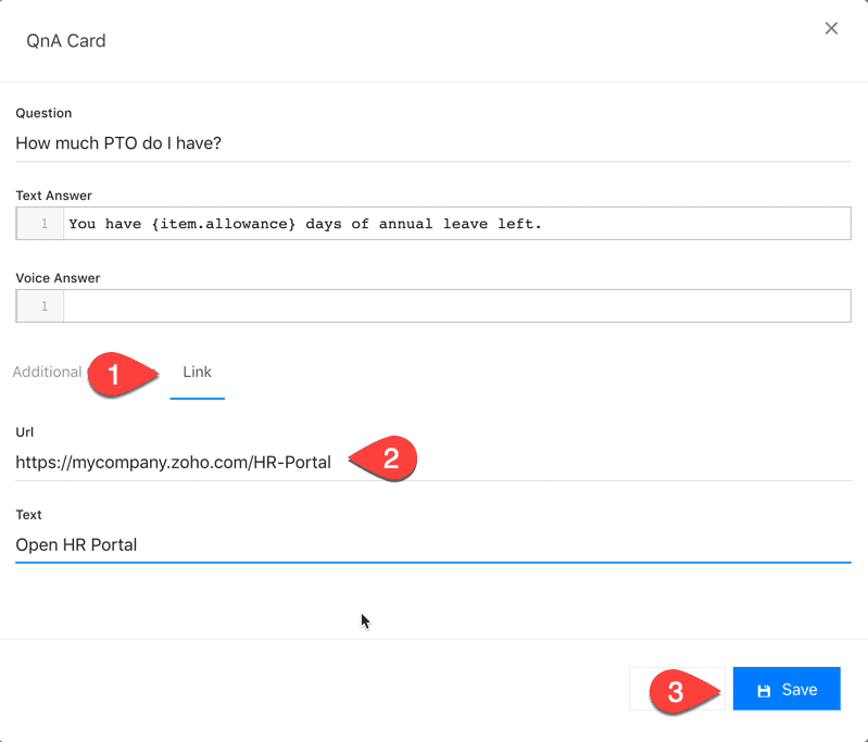 Creating a QnA Card in Digital Assistant