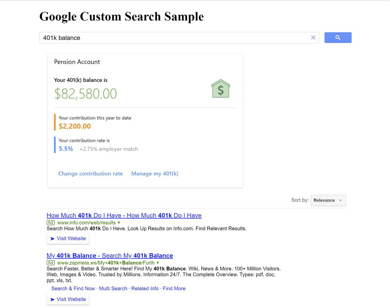 Enterprise Search shown tied to a Google Custom Search