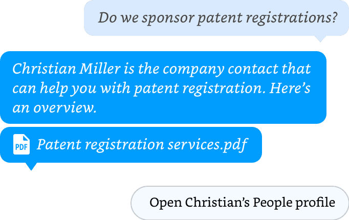 Digital Assistant responding to a query with a response and file attachment based on a user query