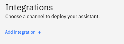 Deploying a chatbot to a new channel in IBM Watson Assistant