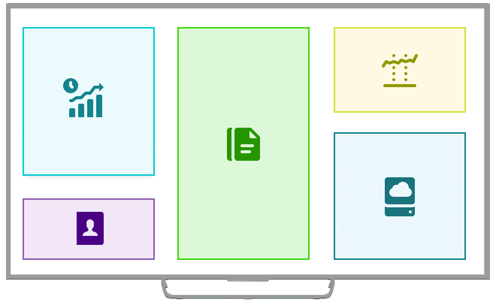 Digital Assistant's board makes it easy to create a personalized dashboard of information from multiple applications