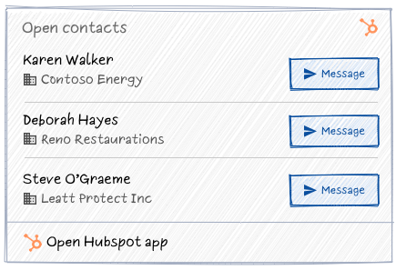 Example mockup of an Adaptive Card design for Digital Assistant