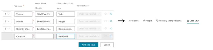 Example of creating custom search filters based on a result source in SharePoint