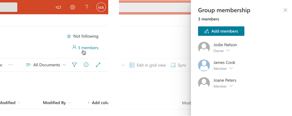 SharePoint site group membership